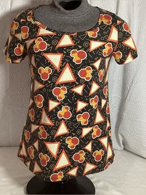 LuLaRoe Woman’s Medium Disney Minnie Mouse Black Orange Top